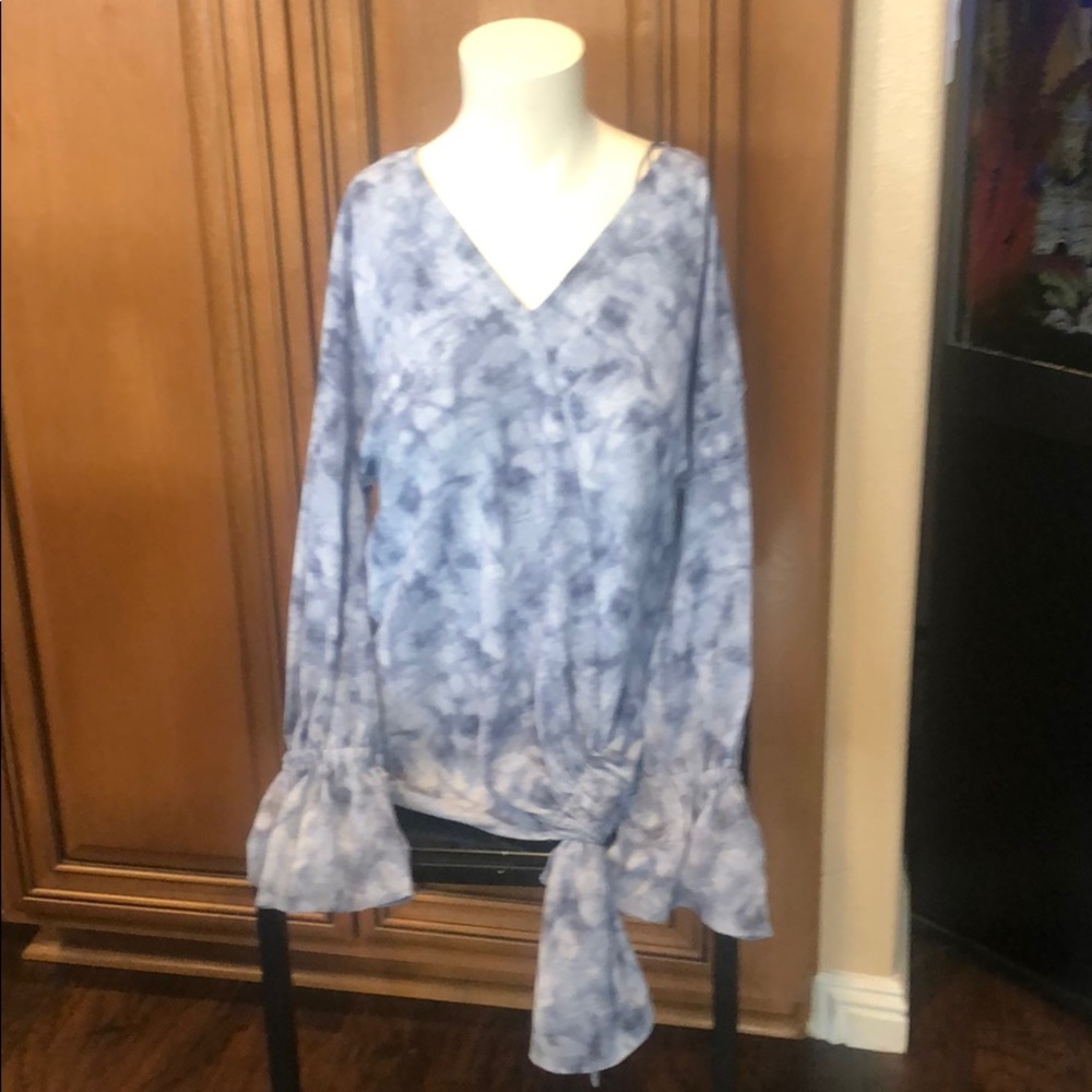Juicy Couture Tie Dye Faux Wrap Top
